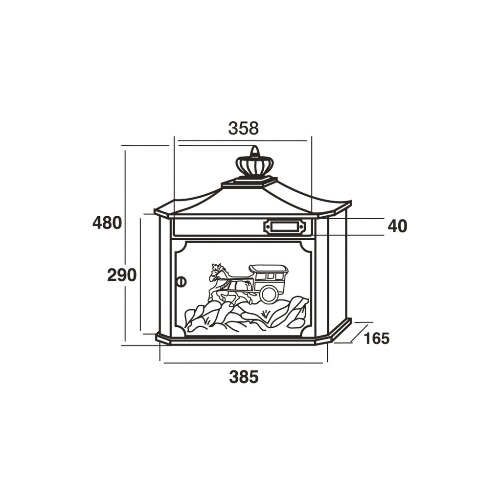 Buzón Garden 80 Blanco