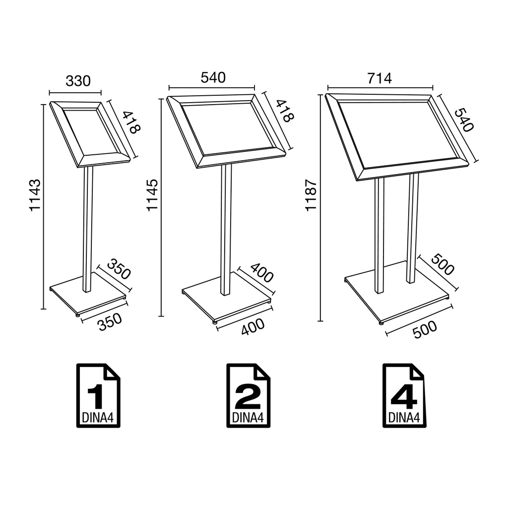 Atril Panel LED DAY 1x DIN A4